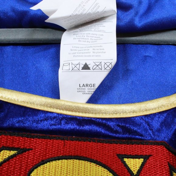 Rubies Costume Co Red Blue Super Girl Tricks & Treats Costume Size Large 12-14 - Picture 9 of 11